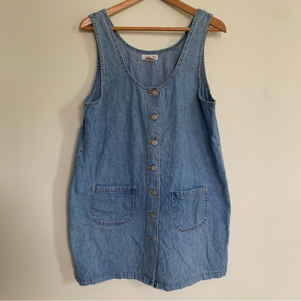 Cherokee | Vintage| Denim Pocket Front Jumper Dress